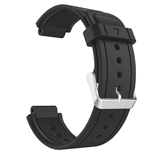MoKo Garmin Vivoactive Watch Cinturino, Braccialetto di Ricambio in Silicone per Garmin Vivoactive/Vivoactive Acetate Sports GPS Smart Watch, Nero