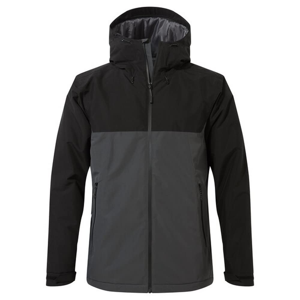 Craghoppers Unisex Expert Thermal Insulated Jacket Waterproof Insulated Jacket, CarbGrey, Blk, XS
