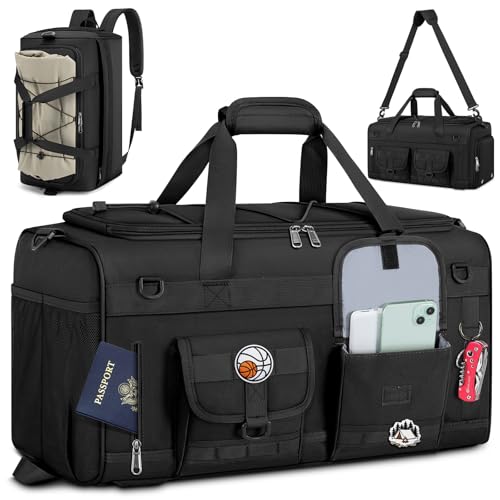 RAINSMORE 45L 3-in-1 Water-Resistant Sports Duffel Bag