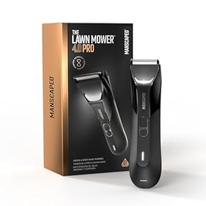 MANSCAPED® The Lawn Mower® 4.0 PRO – Groin & Body Hair Trimmer, Updated SkinSafe™ Trimmer Blade, Waterproof Wet/Dry Groomer, USB-C & Wireless Charging Compatible, Men’s Ball Shaver with Travel Lock