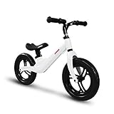 COEWSKE 12 'Balance Bike Magnesium Alloy No Pedal Walking Balance Entrenamiento Bicicleta para niños y niños de 2 a 4 años (Blanco)