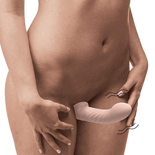 Strap U Strap-U 10X Swirl Ergo-Fit Inflatable & Vibrating  Strapless Strap-On - Beige #TOP1