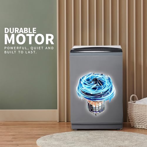 Image of SHARP 7.5 kg Fully Automatic Top Load Washing Machine with Toughened Glass I JAPAN QUALITY I Hot & Cold Water Dual Inlet, Soft Close, Add Laundry I 10 Wash Mode I SS Pulsator I ES-T75N-GY I Inox Grey