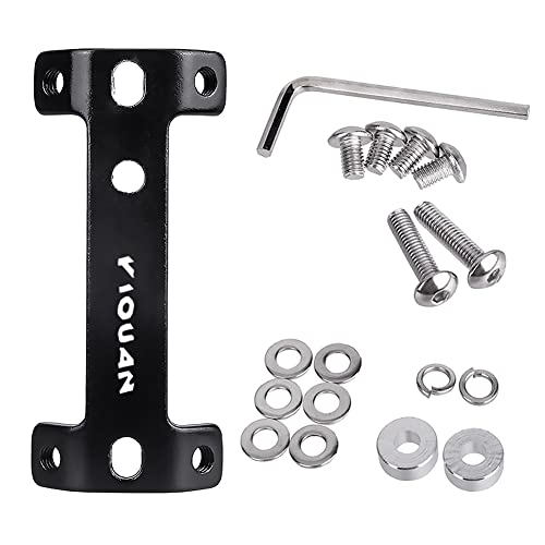 Bike Bottle Cage Adapter Aluminum Alloy Double Headed Bicycle Bottle Cage Extender High Hardness Adjustable Bottle Mount Seat Post Water Bottle Holder with Installation Tool