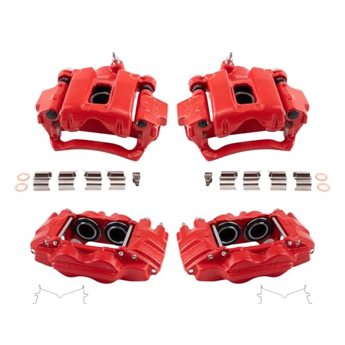 Image of TRQ Brake Caliper Set Performance Compatible with 2003-2009 Toyota 4Runner 2007-2014 FJ Cruiser