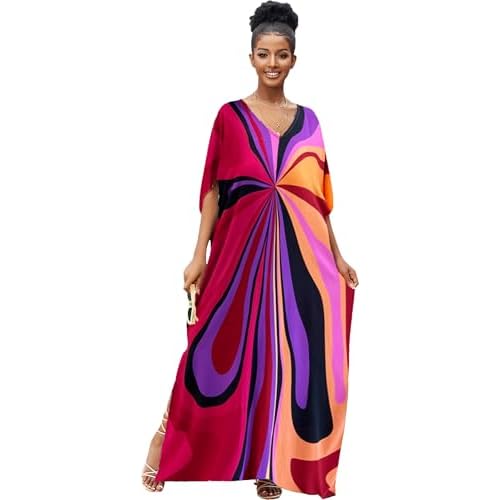 LOUSEA Batwing Sleeve Swim Cover Up Dress - One Size