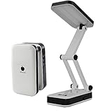 BXT ® Portable Eye Protection LED Desk Lamp,Reading Light,Foldable &Rechargeable,2 Brightness Settings (White, #666)