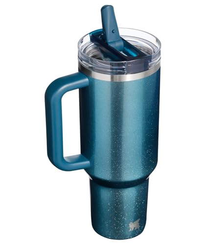 Image of STANLEY Quencher ProTour Flip Straw Tumbler with Leakproof Lid 40 oz| Built-in Straw & Handle | Cupholder Compatible for Travel | insulated Stainless Steel Cup | BPA-Free | Ponderosa Shimmer
