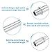 PATIKIL Straight Pipe Lamp Stems Rod Kit, M10 60mm l Rod with Nut, Silver Tone 6 Set