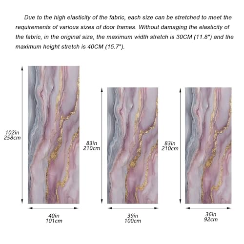Housse de porte en tissu élastique très extensible agate grise