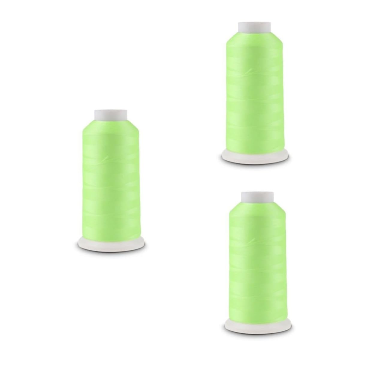 STOBOK 3piezas Hilo De Bordar Glow La Oscuridad De Yards Hilo De Coser Verde Para Bordado y Manualidades Para Ropa y Accesorios