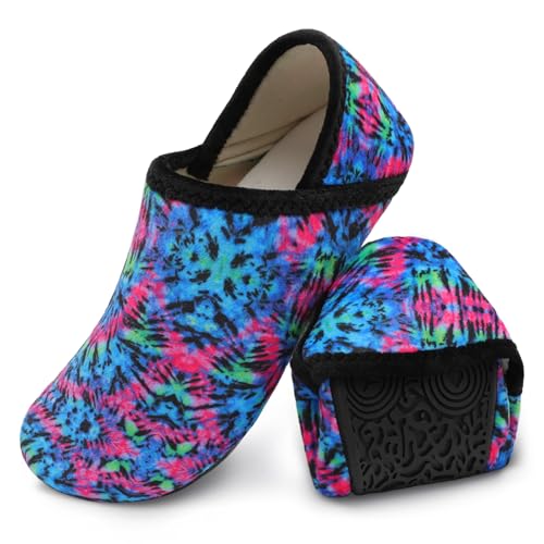 XIHALOOK Hausschuhe für Damen und Herren, gemütliche Sockenschuhe mit weicher...