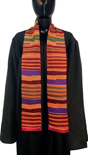 African Kente Cloth Stole Scarf - Multicolor - Graduation