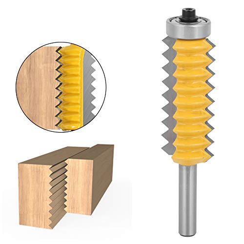 Jeu d'embouts pour fraise, fraise à bois 8 points, rail, fraise à épicéa, réversible, colle à doigts, fraise pour le travail du bois (8 x 55 lames à dents multiples)