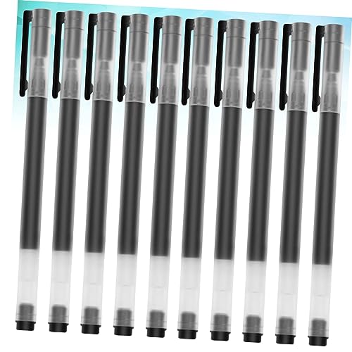 NUOBESTY 10 bolígrafos de gel tinta negra capacidad grande miniatura 6