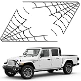 Spider Web Car Decals Fender Vent Vinyl Decal Fits for Jeep Wrangler 2018-2025 JL JLU & 2020-2025 Gladiator JT 2Pcs(Cobweb)