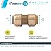SharkBite 1/2 Inch Polybutylene Transition Coupling, Push to Connect Brass Plumbing Fitting, PEX Pipe, Copper, CPVC, PE-RT, HDPE, U4008LFA