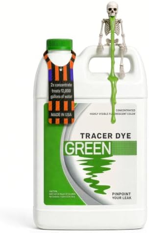 Green Tracing Dye - Highly Visible Concentrated Fluorescent Leak Detection Dye - 1 Gallon