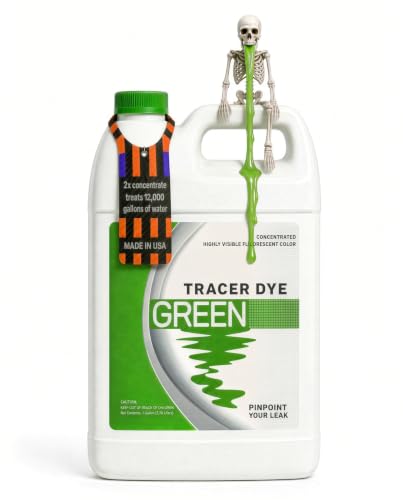 Green Tracing Dye - Highly Visible Concentrated Fluorescent Leak Detection Dye - 1 Gallon
