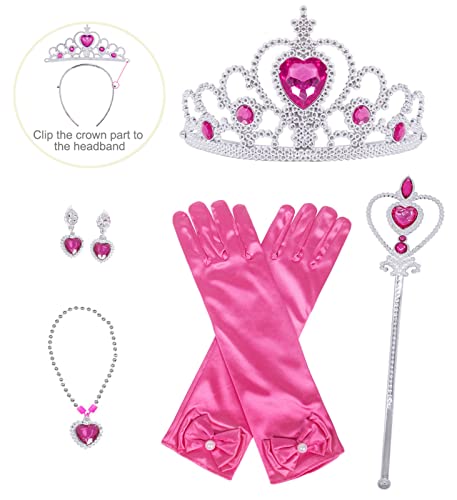Gjdamfd Little Girls Elegant Pink Princess Dress Up Clothes Halloween Birthday Party Costumes Kids Girls Dresses 6-7 Years #TOP4