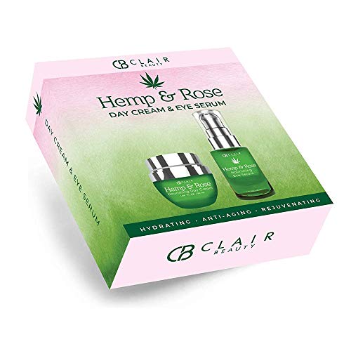 Hemp & Rose Collection Gift Set - Nourishing Day Cream & Eye Serum | Vitamins & Antioxidants | Reduces Appearance Of Wrinkles and Fine Lines
