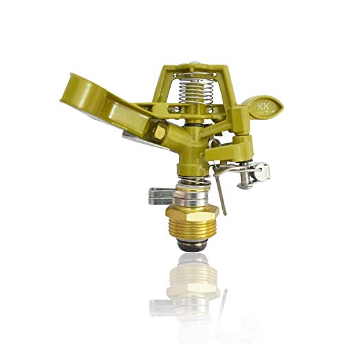 Image of FIELDSTAR Brass Impact Drive Sprinkler Garden Watering Irrigation Sprayer Head (Paint Coated)