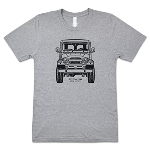 GarageProject101 FJ40 Land Cruiser Front T-Shirt XL Athletic Gray