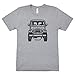 GarageProject101 Toyota FJ40 Land Cruiser Front T-Shirt XL Athletic Gray