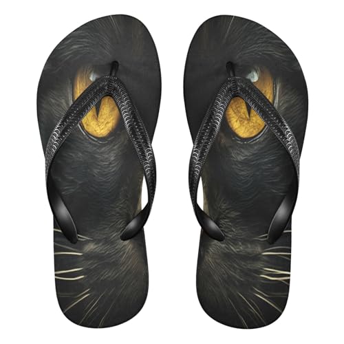 STAYTOP Yellow Cat Eyes Flip Flops Sandals of Men's & Women's,Sandals Beach Slippers Shower Slides
