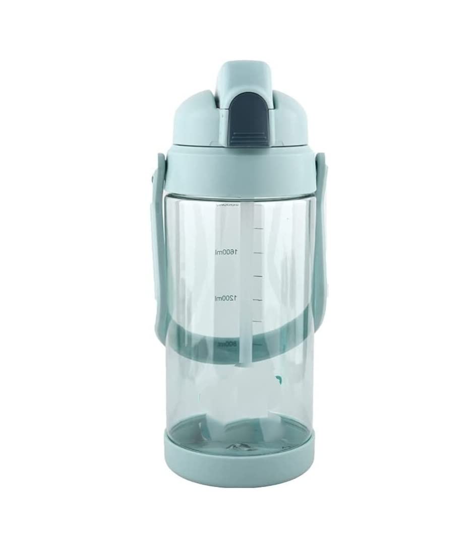 Botellín de Agua Botella de Agua Deportiva Copa de agua grande for deportes al aire libre Portátil Copa de agua de gran capacidad anti-otoño Hombres y mujeres Botella Agua ( Color : Cyan , Size : 2L )