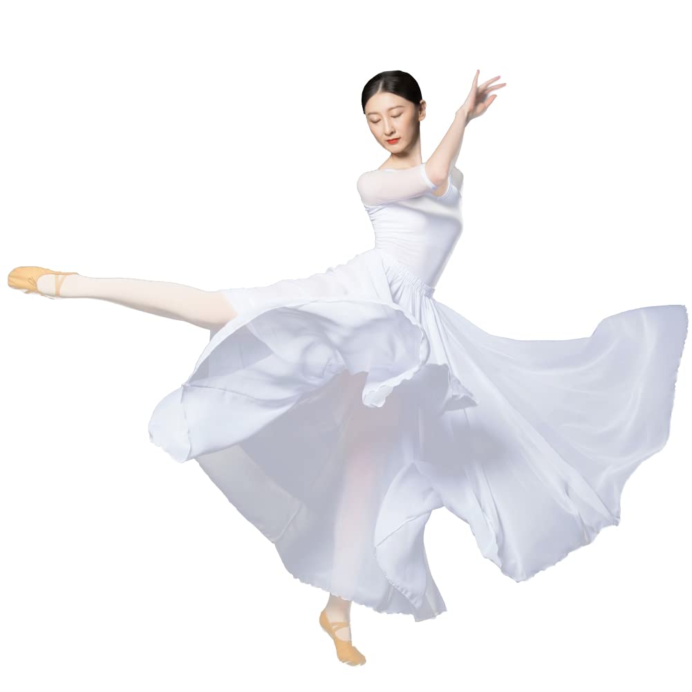 ROYAL SMEELA Vestito Danza Classica Donna Abito da Ballo Contemporaneo Abiti Ballo Moderno Abito Ballo lirico Costume Danza Moderna Adulto Gonna Gradi 720+Body Classica Costume Danza contemporanea
