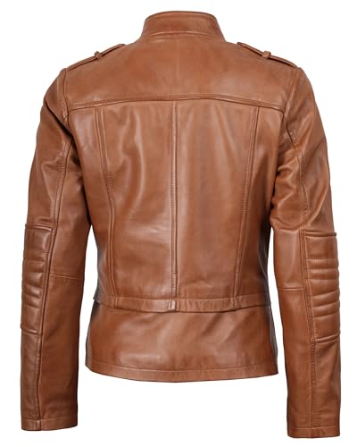 Image of Blingsoul Womens Real Leather Jacket - Asymmetrical Leather Jackets for Women