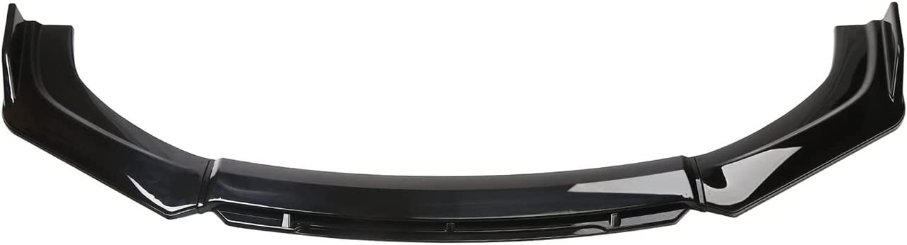 SEMAPHORE® 4PCS Front Bumper Lip Universal Car Body Kit Splitter Spoiler Diffuser Protector - Gloss Black Tongue Compatible with Hondaa City