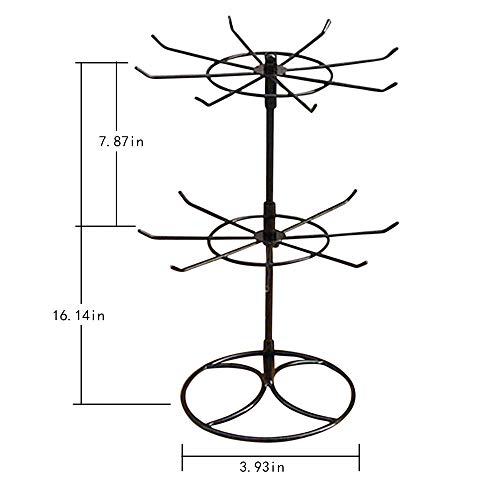 2 Tier Rotating Necklace Holder Jewelry Tree Bracelet Stand Display Organizer For Necklaces, Bracelets, Earrings, Rings #TOP1