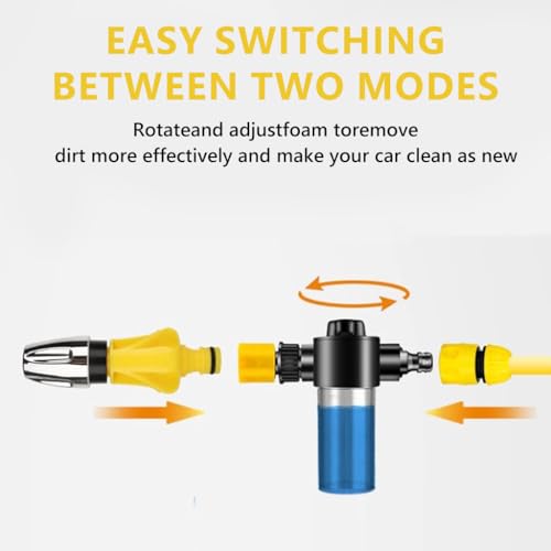 Image of HASTHIP 3Pcs Water Sprayer Gun Accessories Kit, High Pressure Spray Nozzle with 3 Modes, Quick Connect Hose Adapter, Faucet Adapter, for Car Washing, Lawn Watering, Irrigation