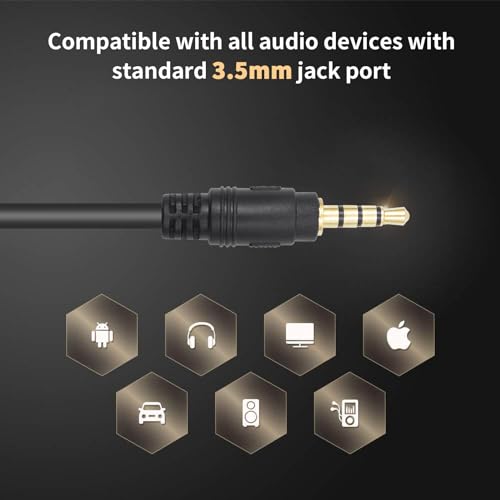Splitter de audio y micrófono 3.5mm 1 a 4 vías miniatura 6