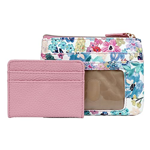 Julia Buxton Wildflower Vegan Leather Large Id Coin Case #TOP3