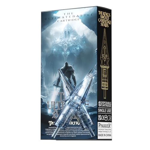 PFARRER Tattoo Needles Cartridge #12 Standard 11 Curved/Round Magnum M-Taper 20PCS with Membrane Professional Disposable EN01P-20-1211RM