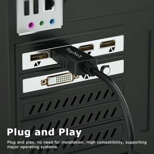 Image of DisplayPort to HDMI Cable 1.8M, 4K@60Hz 1080P@120Hz Uni-Directional UHD DisplayPort to HDMI1.4, DP to HDMI Cord for PC Computer Graphics Card to Projector Monitor TV. (PACK OF 5)