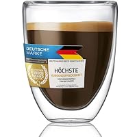 Dimono®️ Doppelwandiges Espressoglas 80ml Espresso-Tasse aus Borosilikat-Glas (1 Stück) – Ansicht 1