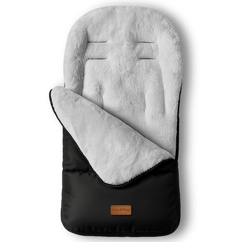CrocNFrog Premium Universal Baby Footmuff for Pram – Glacier Grey