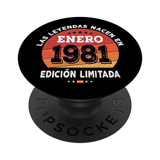 Las Leyendas nacen en Enero de 1981 - Regalo de 41 años PopSockets PopGrip Intercambiable