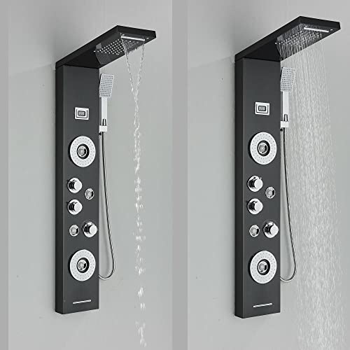 Shower Panel Tower Massage Body Jets System Rain&Waterfall Mixer Hand Shower miniatura 2