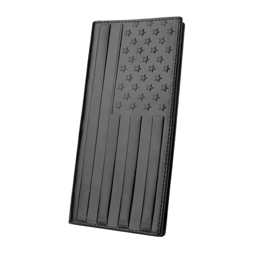 Western Wallet For Men Rodeo Long Wallet Men's RFID Blocking Bifold Cowboy Checkbook Wallet with US Flag - Gifts for Men