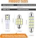 iFunyLED 24 Pieces Dome Light LED Car Interior Bulb Kit Set 194 T10 DE3175 578 31mm 42mm Bulbs Interior Replacement Lights for Car Map License Plate Door Side Marker Cornering Trunk Light - Cool White