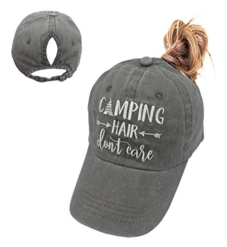 Unisex-Camping-Hair-Don-t-Care-1-Vintage-Jeans-Baseball-Cap-Classic-Cotton-Dad-Hat-Adjustable-Plain-Cap