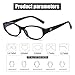 ADE WU Fashion Oval Glasses for Woman Cute Retro 90s Thin Rectangle Frame Blue Light Glasses,Black