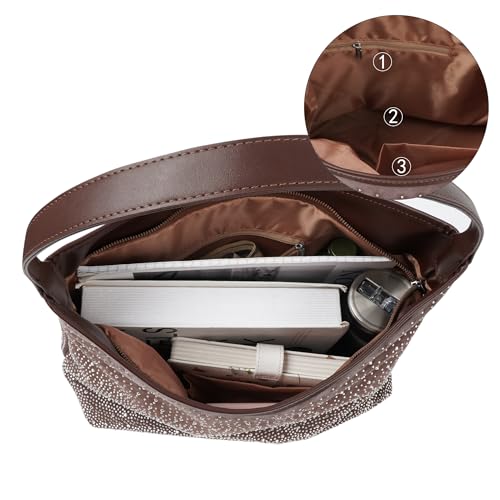 Bolso Tote de Hombro con Brillo y Strass para Mujer miniatura 5