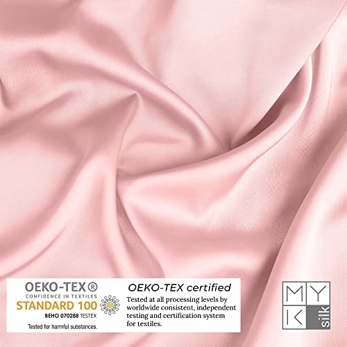Myk 100% Natural Mulberry Silk Pillowcase, Luxurious 25 Momme For Hair And Skin Care, Oeko-Tex, Queen Size, Pink, 1Pc #TOP4