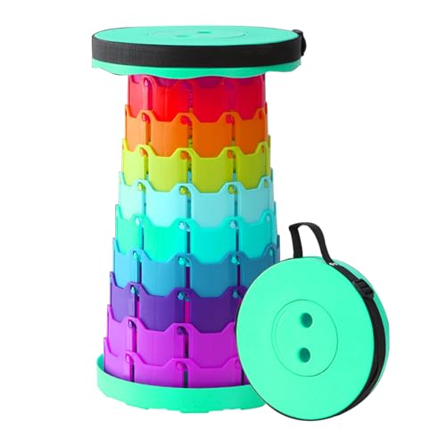 alouweekuky Tabouret Pliant Portable Réglable en Hauteur - Tabouret Pliable pour Le Camping, Le Barbecue, la Cuisine, L'atelier, Les Enfants, Supportant...